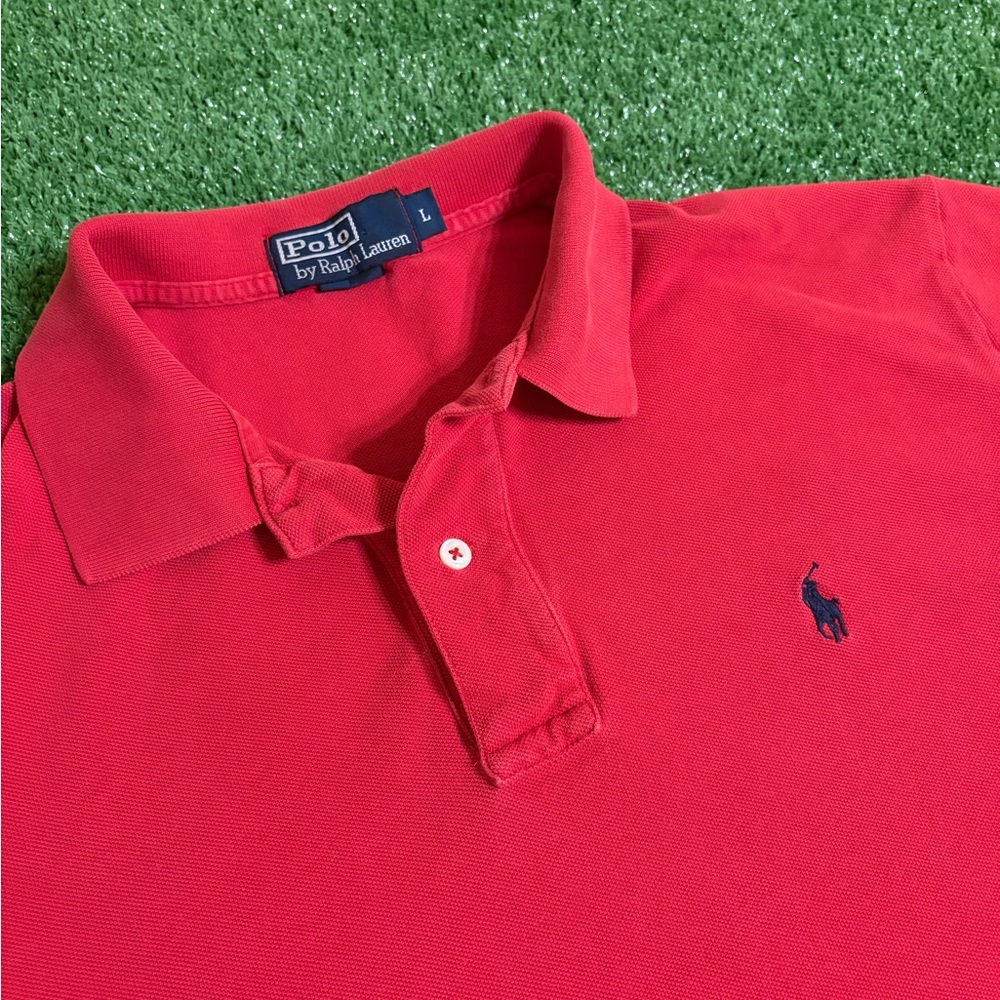 Vintage Polo Ralph Lauren 90s Red Polo - Picture 3 of 5